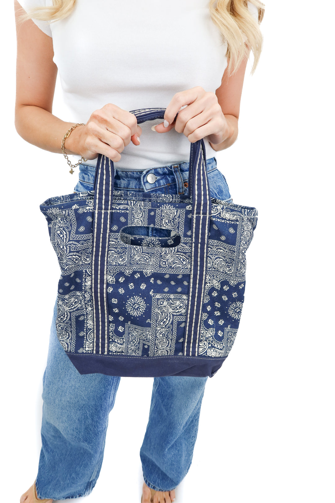 Free People blue bandana bag NWT (OS; retail $68)