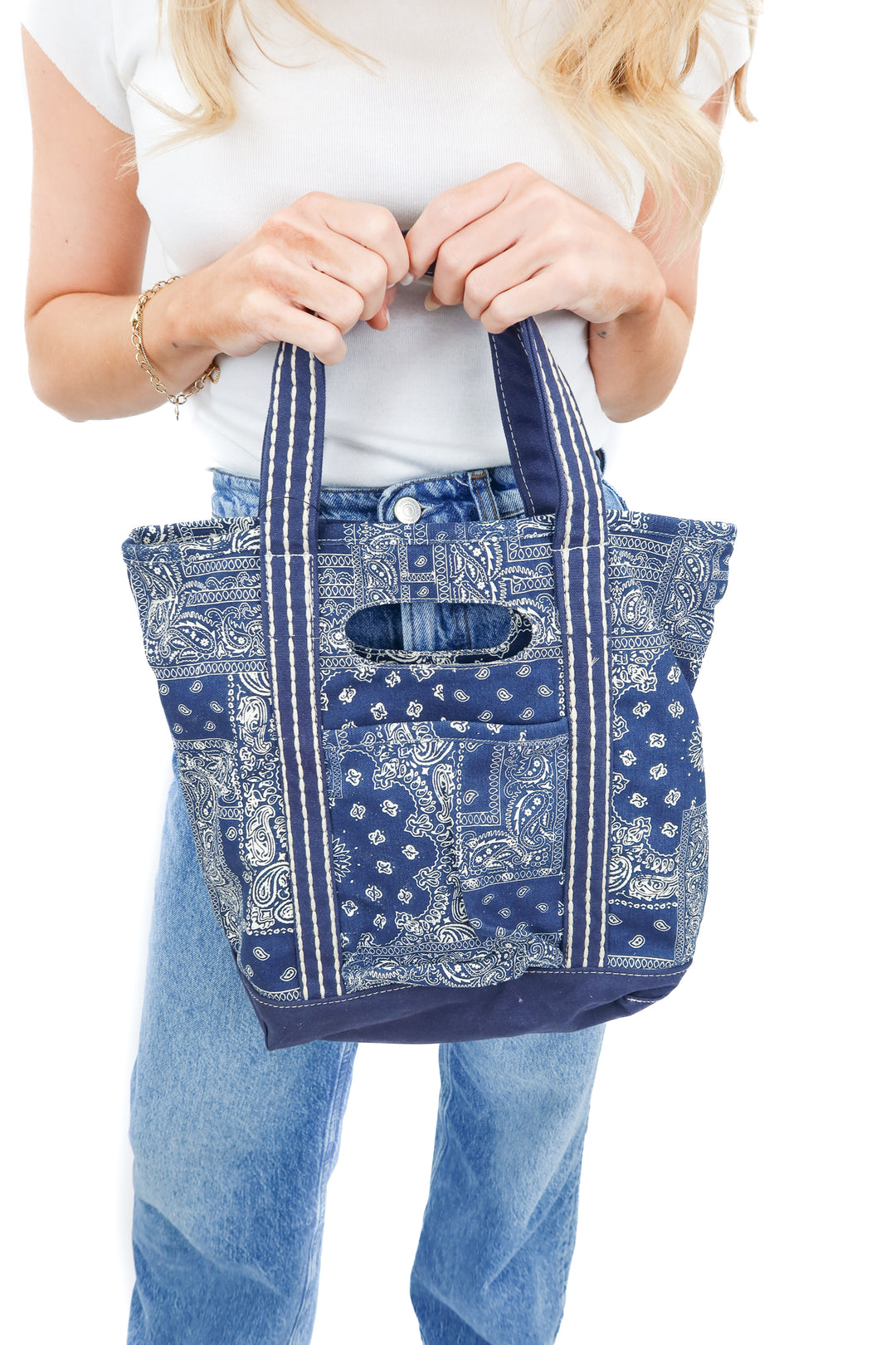 Free People blue bandana bag NWT (OS; retail $68)