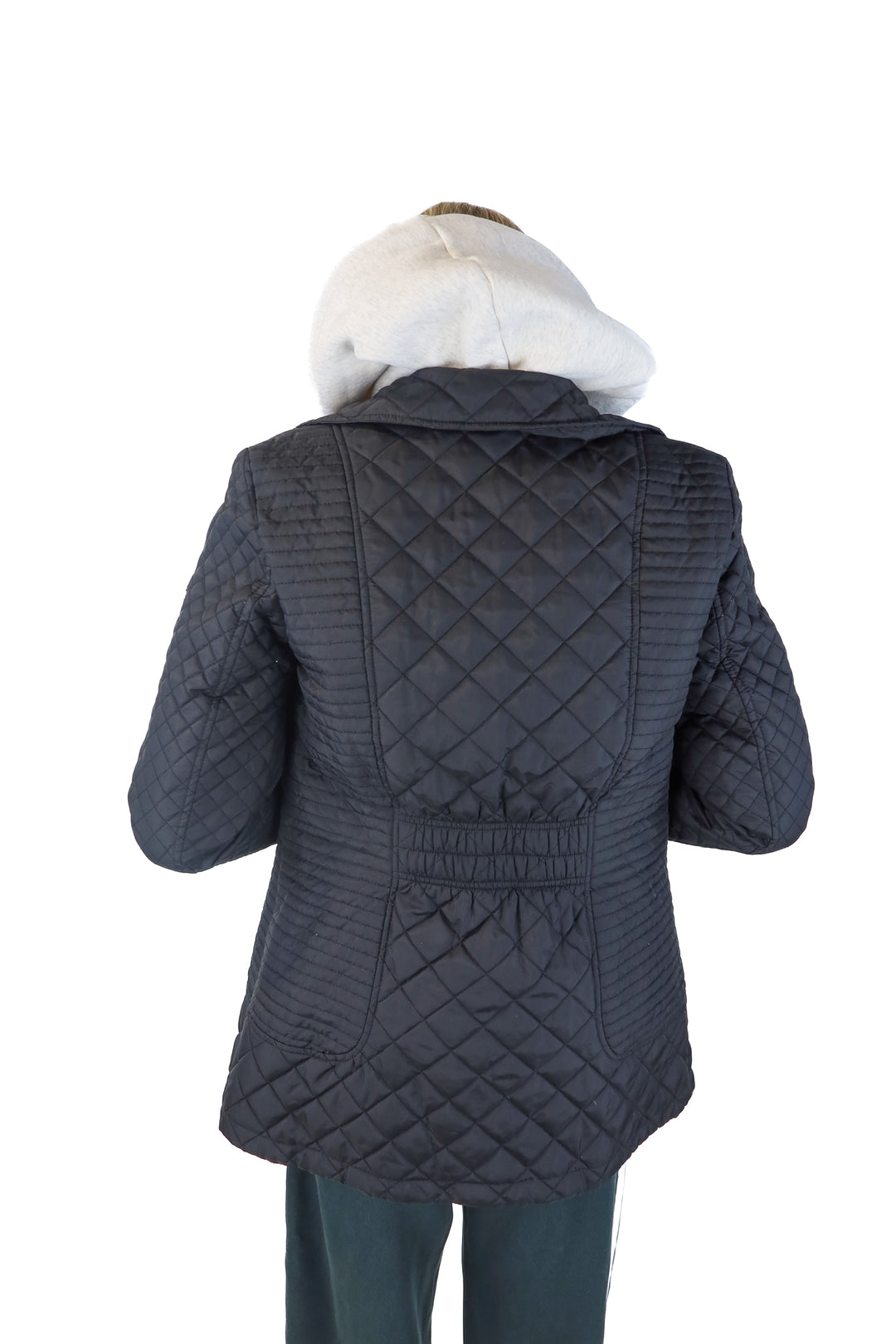 calvin klein black quilted jacket (s)
