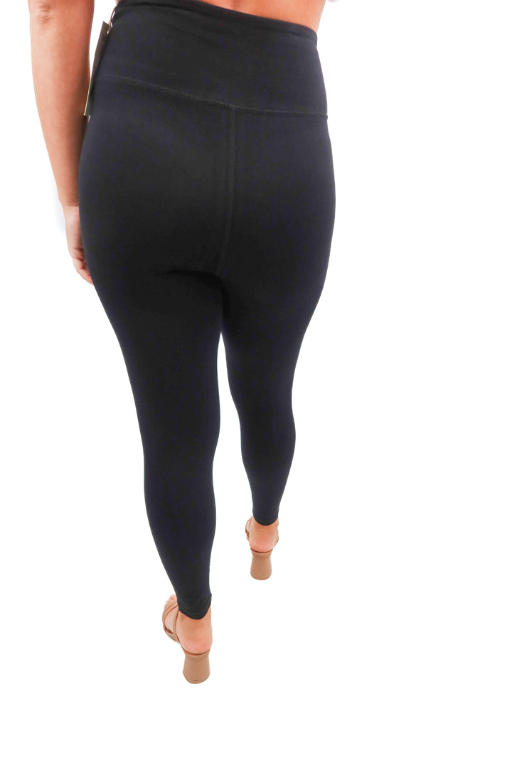 Mate black organic stretch midi legging NWT (S)