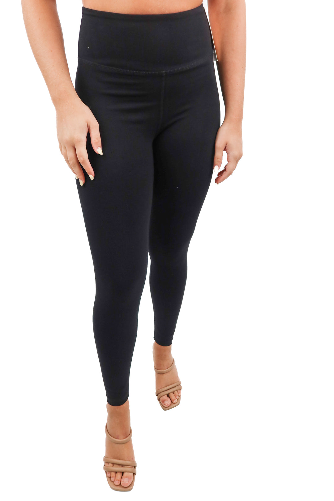 Mate black organic stretch midi legging NWT (S)