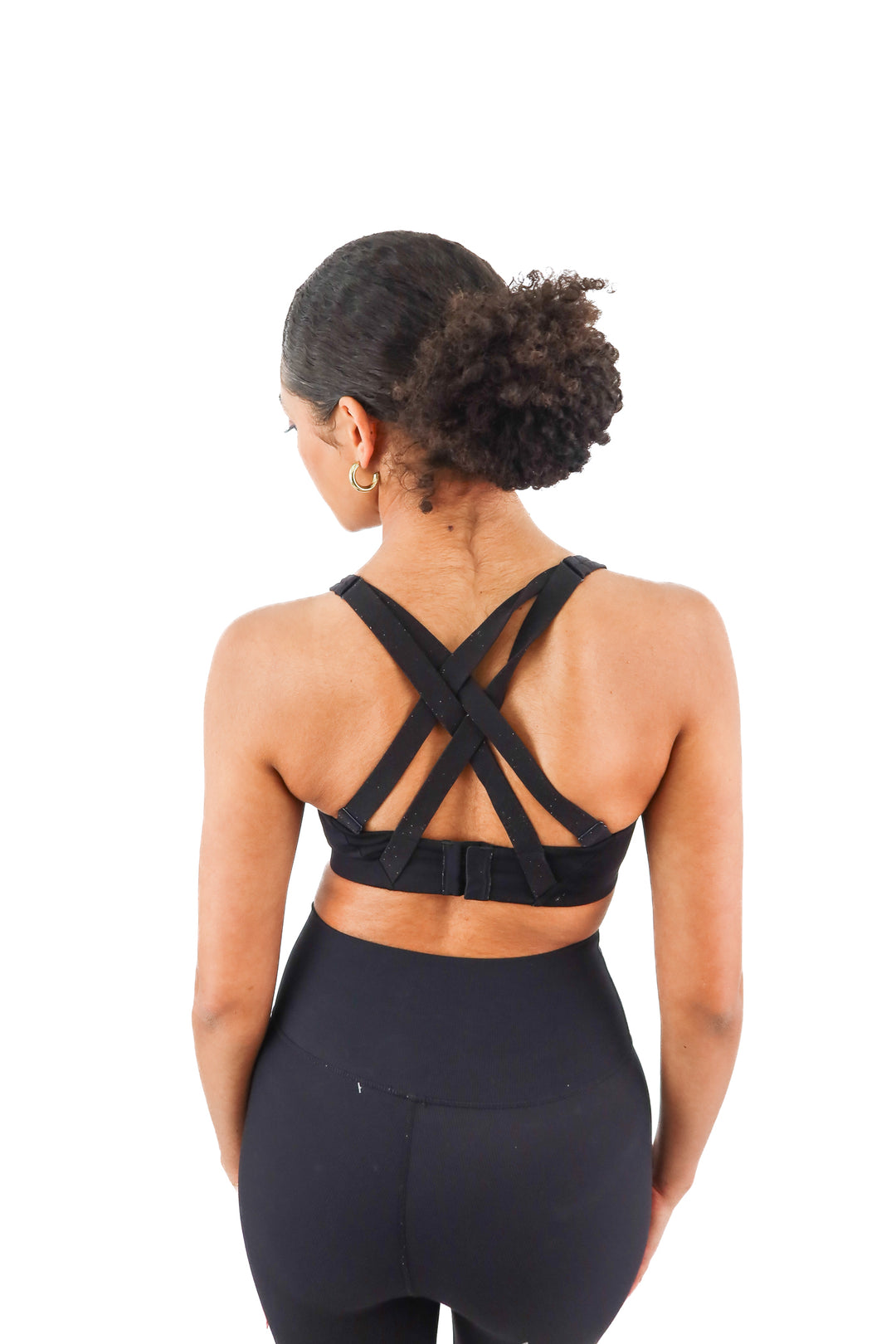 Lululemon black racerback double crossback sports bra (34D)