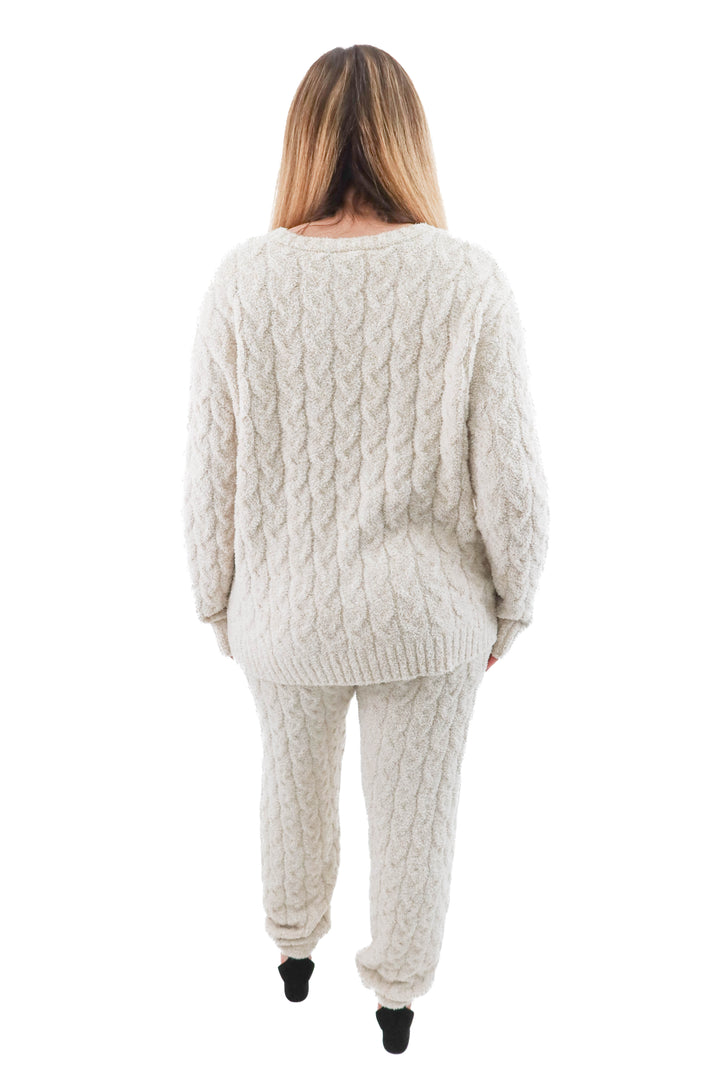 splendid taupe long sleeve and pant set (m; retail $250)