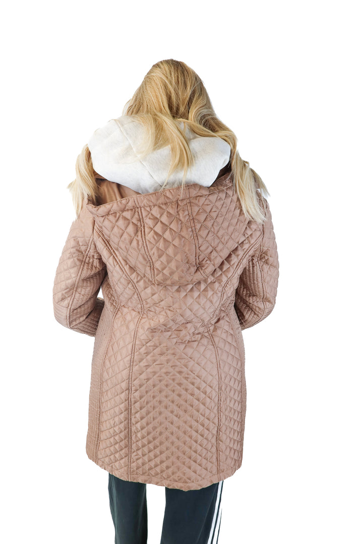 Michael Michael Kors Taupe Quilted Coat (M; retail $295)
