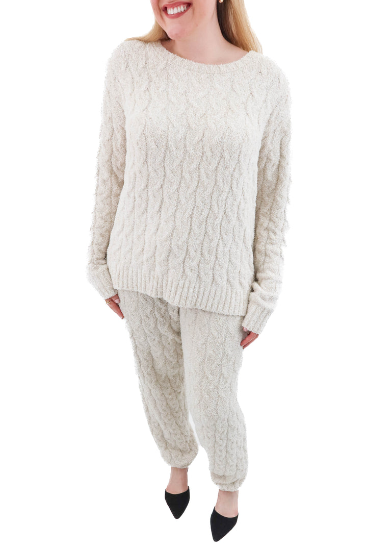 splendid taupe long sleeve and pant set (m; retail $250)