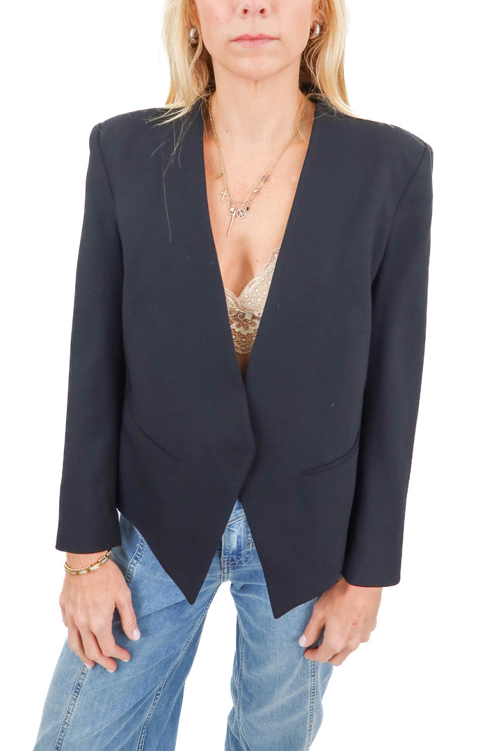 helmut lang black open blazer (6)