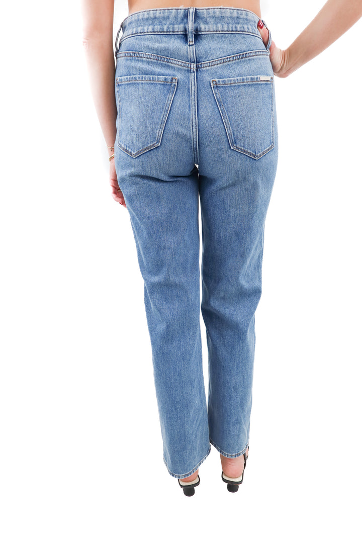 WHBM elodie vintage wash relaxed straight 5 pocket jeans NWT (2; retail $110)