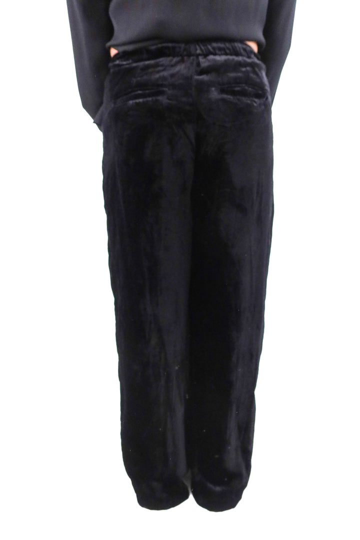 anthropologie black velvet pants (m; retail $138)