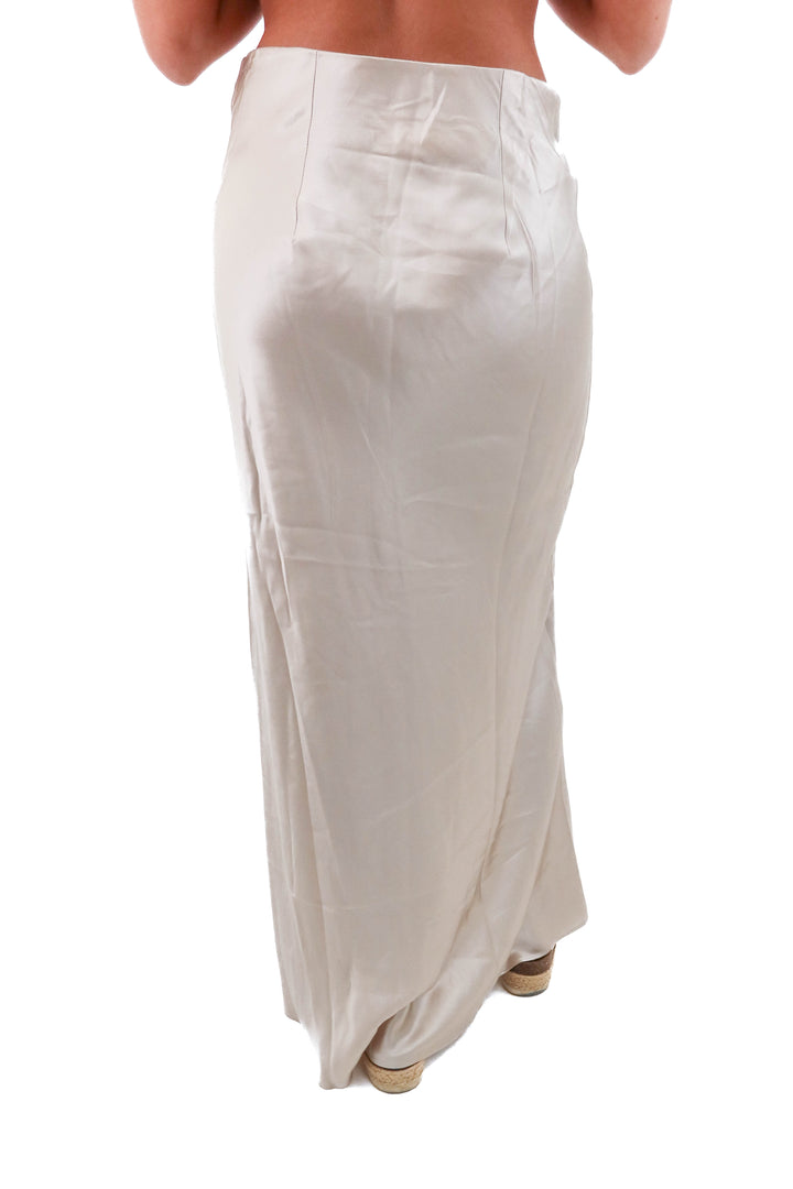 quince champagne silk skirt nwt (m; retail $80)