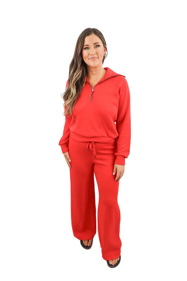 spanx red air essentials sweat set (s; retail $246)