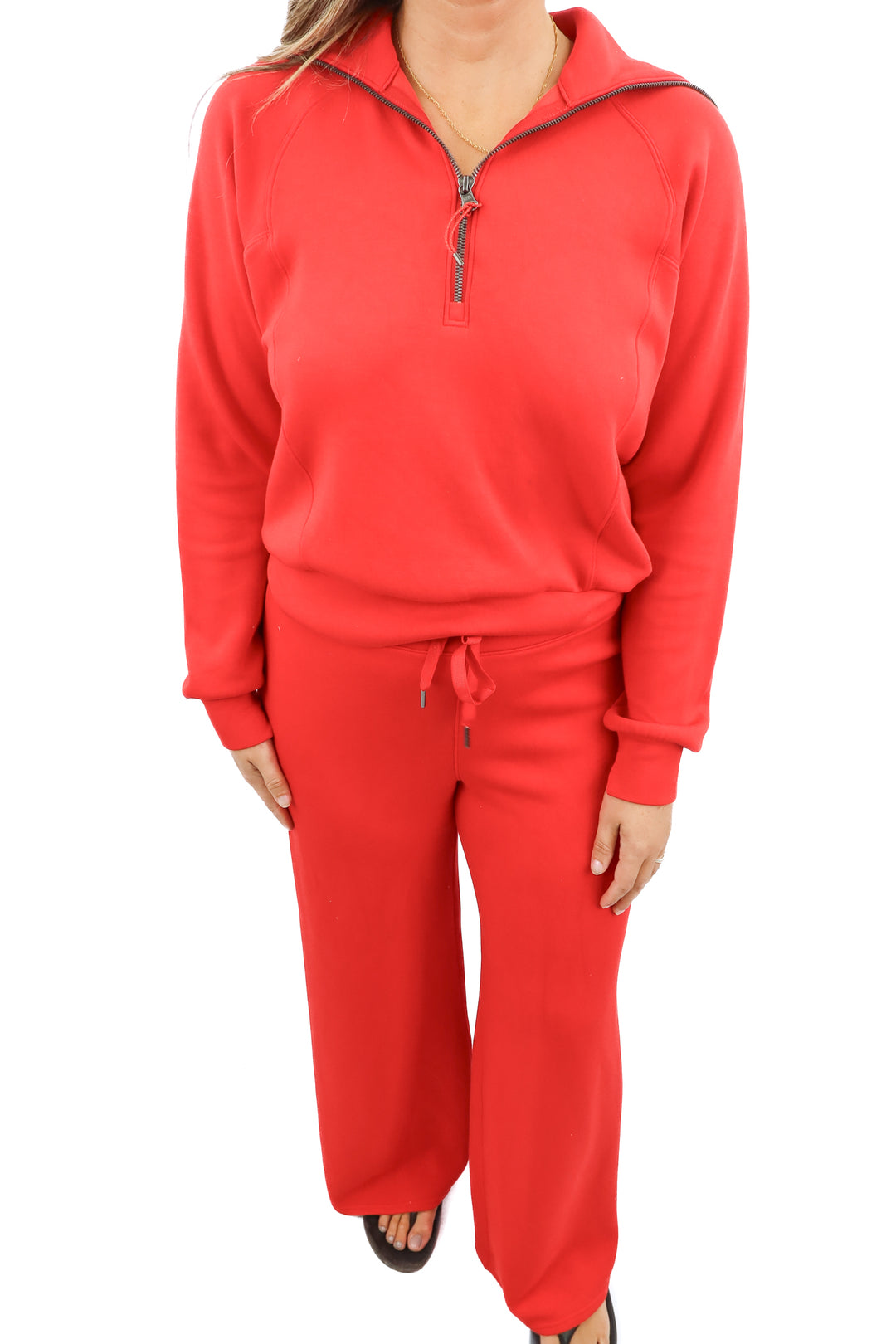 spanx red air essentials sweat set (s; retail $246)
