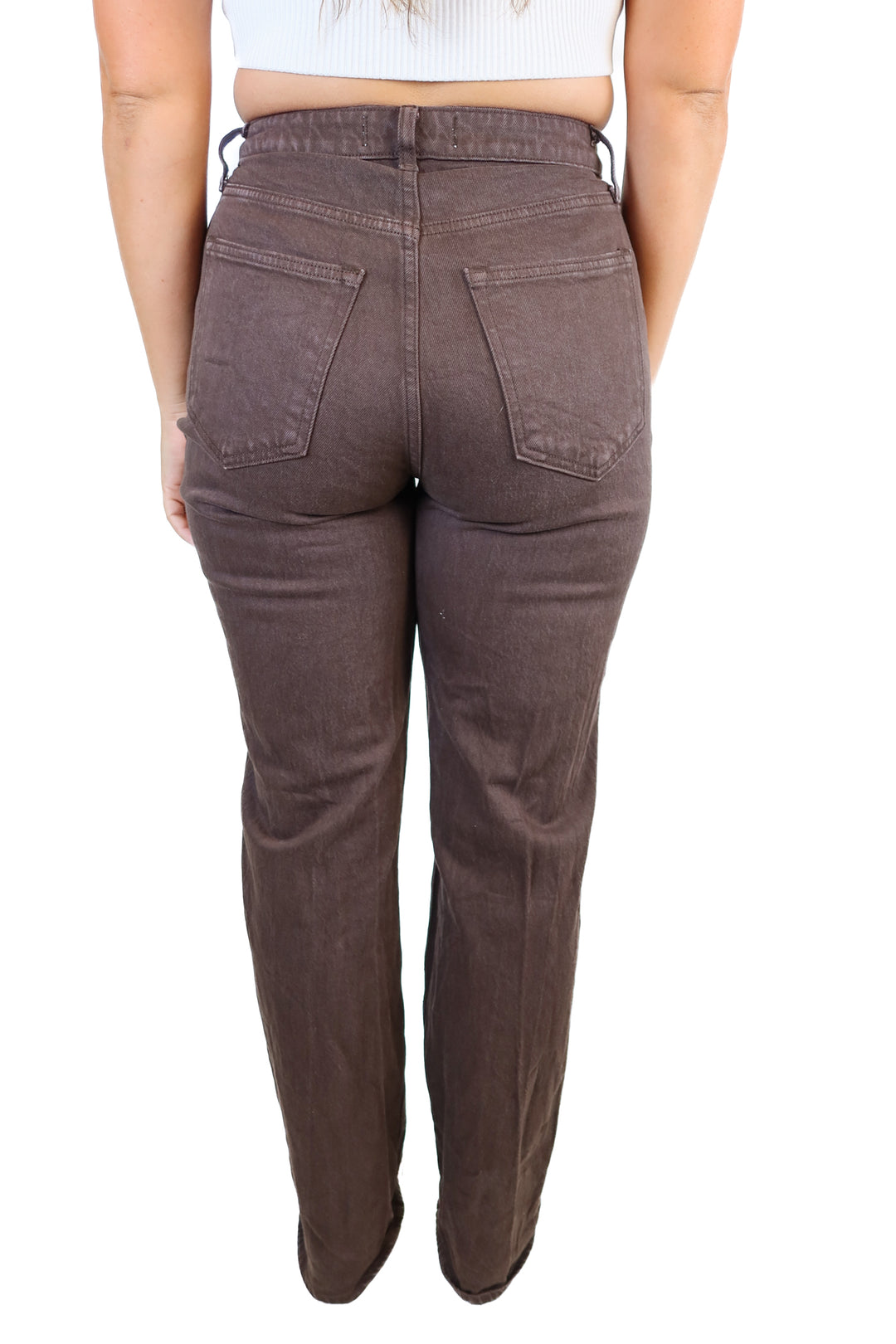 abercrombie brown high rise 90's relaxed curve love (27/4L; retail $90)