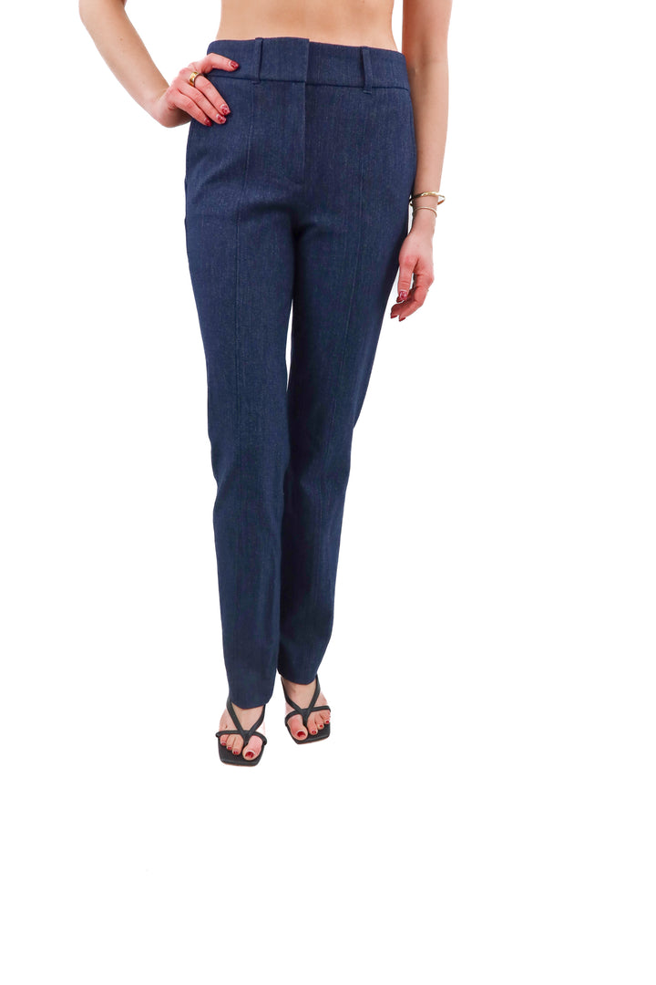 white house black market dark wash barcelona straight leg denim trousers NWT (0L; retail $110)