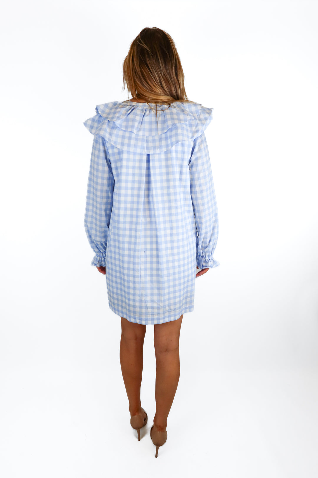 hill house blue and white checkered dress NWT (M; retail $218)