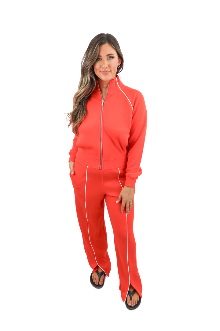 spanx orange track set NWT (s; retail $275)