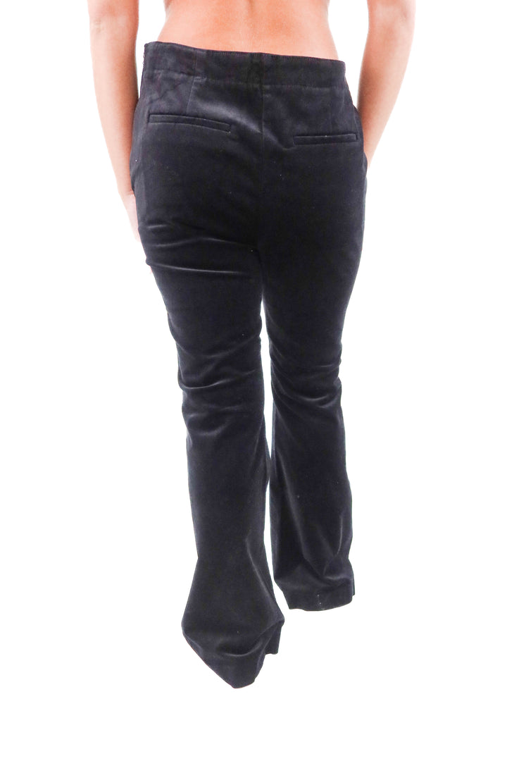 anthropologie black velvet pants (8; retail $130)