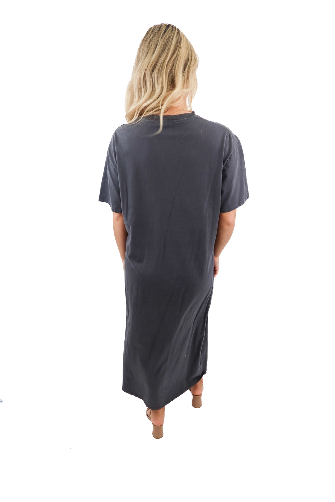 abercrombie & fitch charcoal grey maxi dress (M)