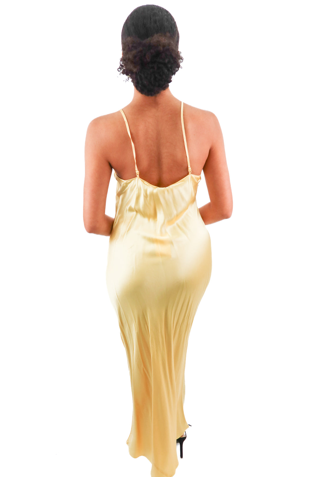 quince yellow mulberry silk maxi dress NWT (M)