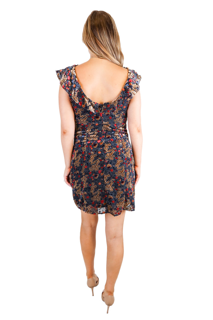 willow & clay crushed velvet mini dress (m) NWT