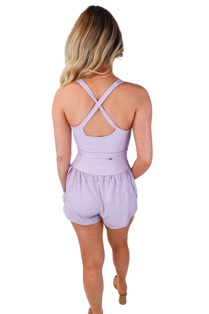 free people movement purple active romper (xs; retail $128)