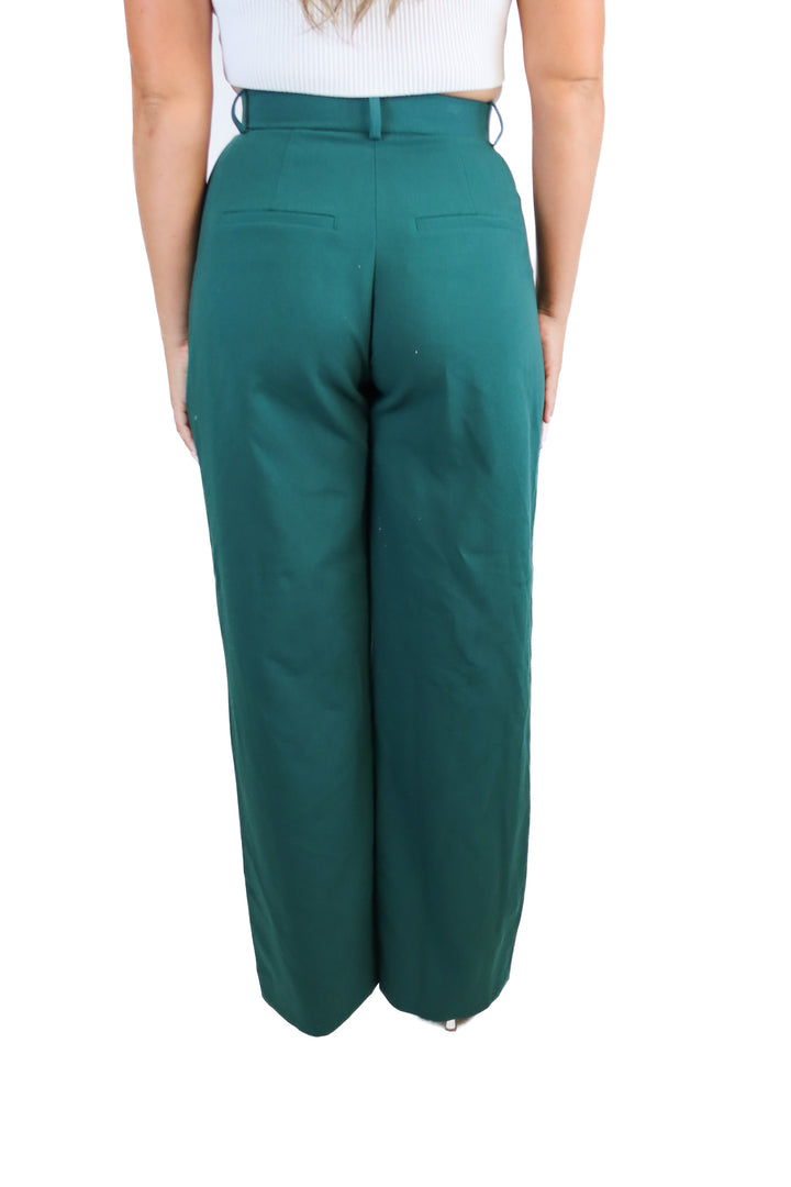 abercrombie green curve love trousers (27/4L; retail $110)