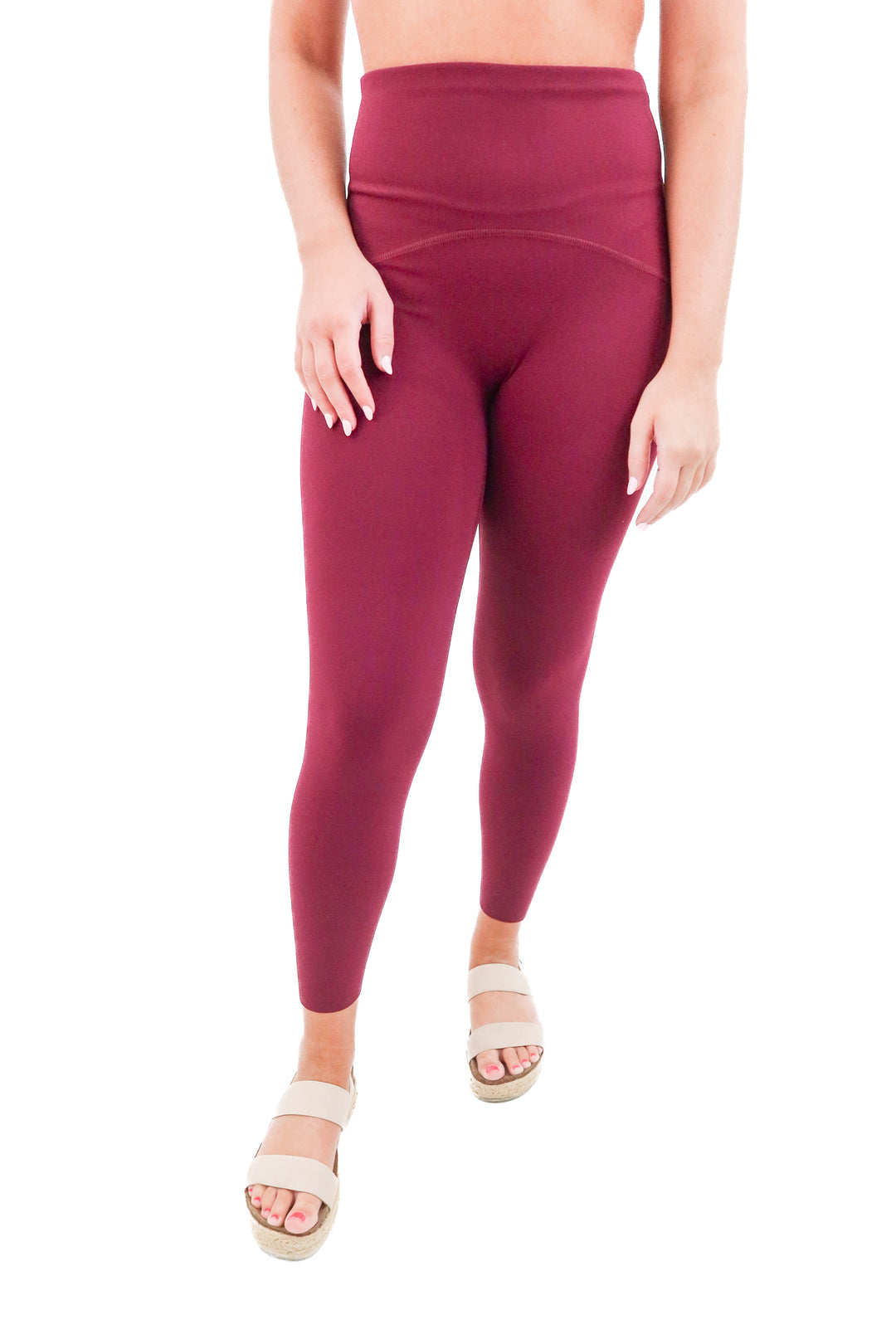 spanx maroon booty boost 7/8 leggings (m)