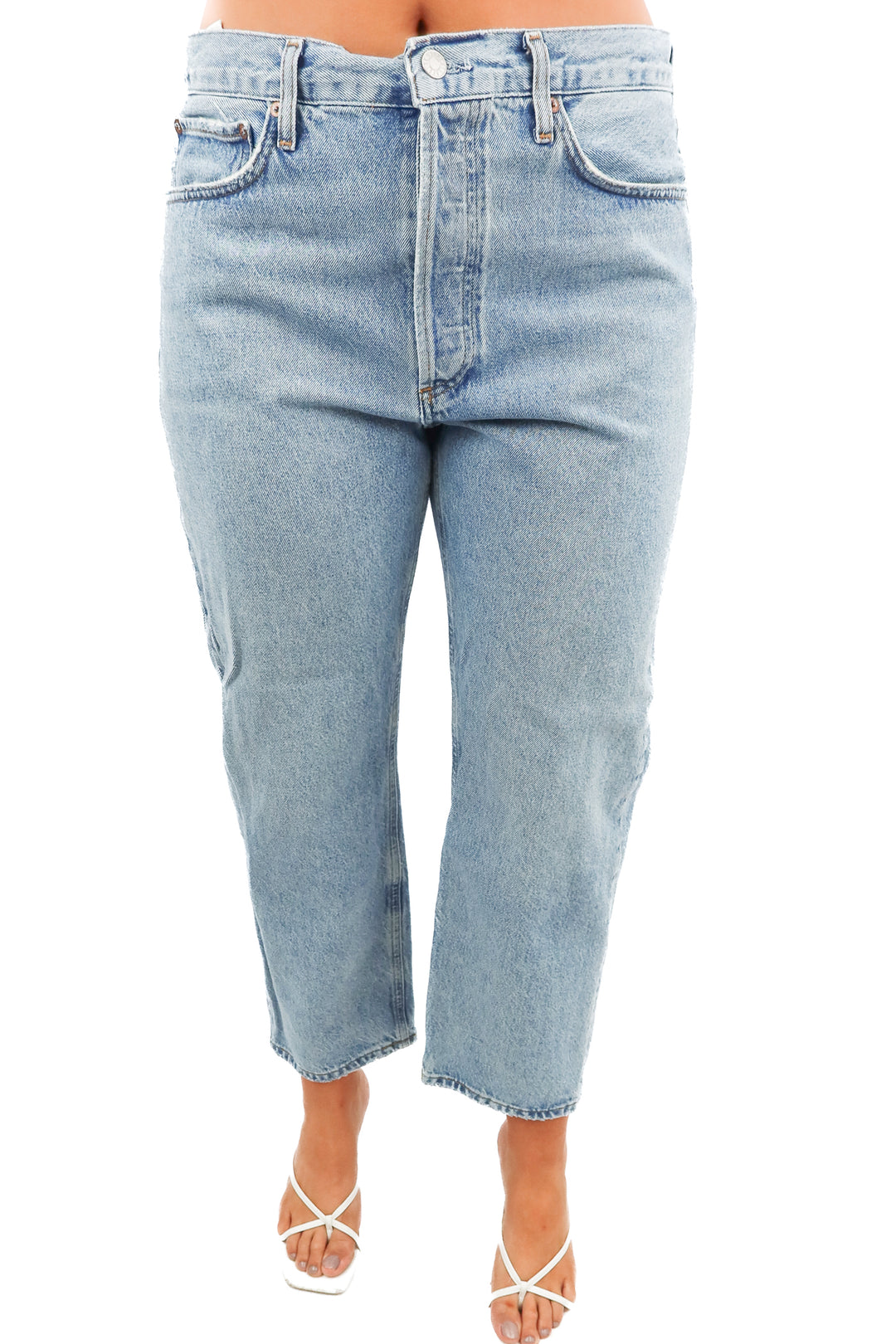 agolde light wash 90s crop jeans (30)