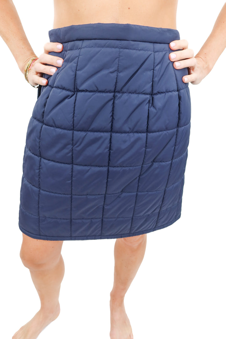 Ann Taylor navy puffy skirt (0)