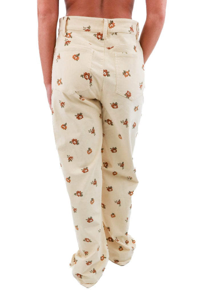 sezane cream floral pants (40)