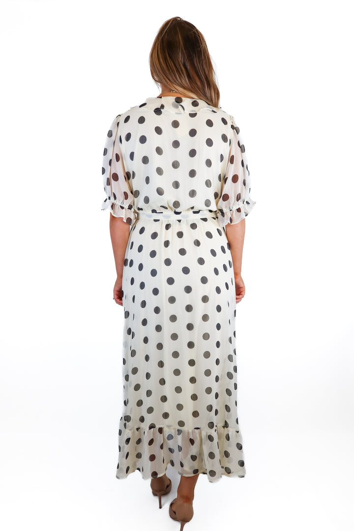lauren conrad polka dot maxi dress (XL)