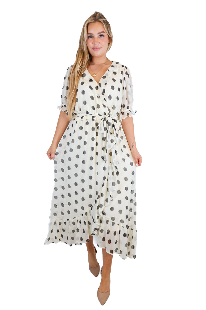 lauren conrad polka dot maxi dress (XL)