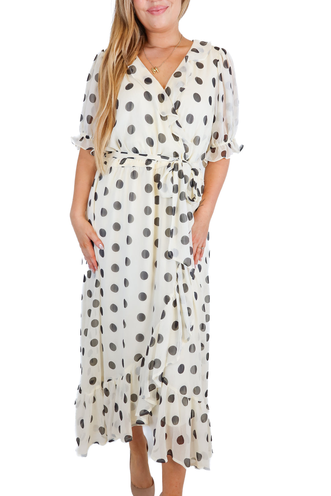 lauren conrad polka dot maxi dress (XL)
