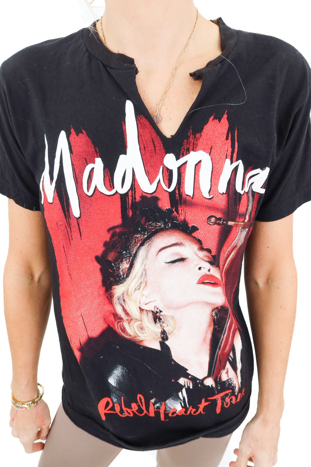 madonna black graphic tshirt (s)