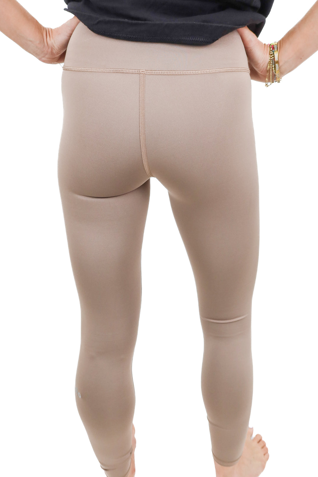 alo light brown highwaist leggings (XXS)