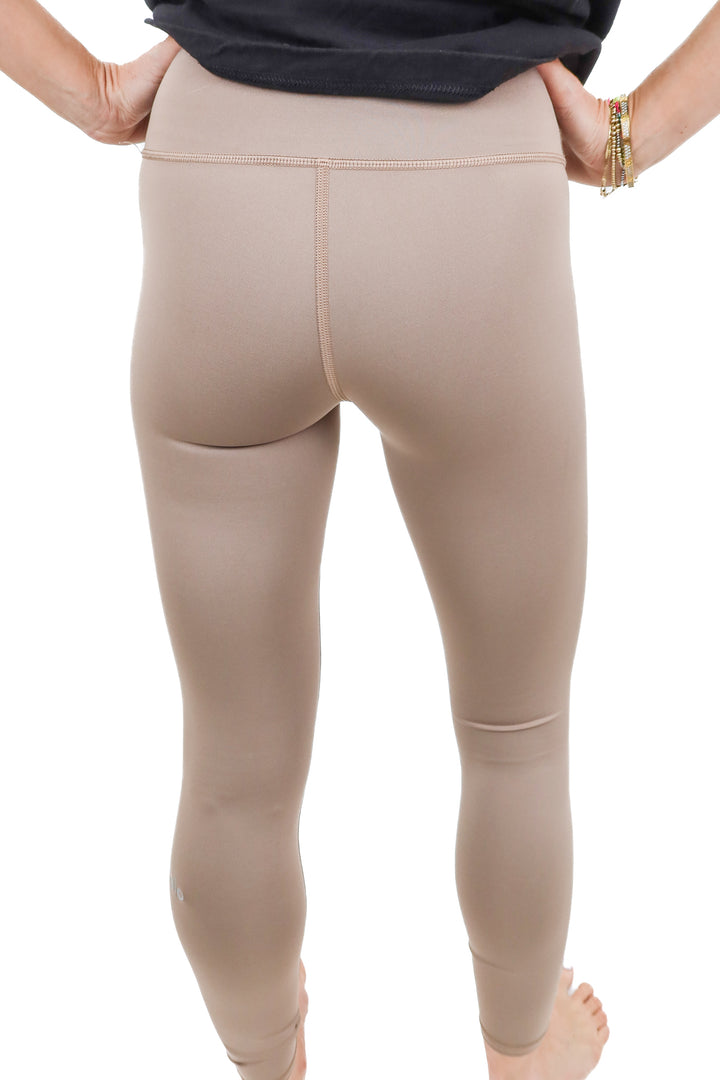 alo light brown highwaist leggings (XXS)