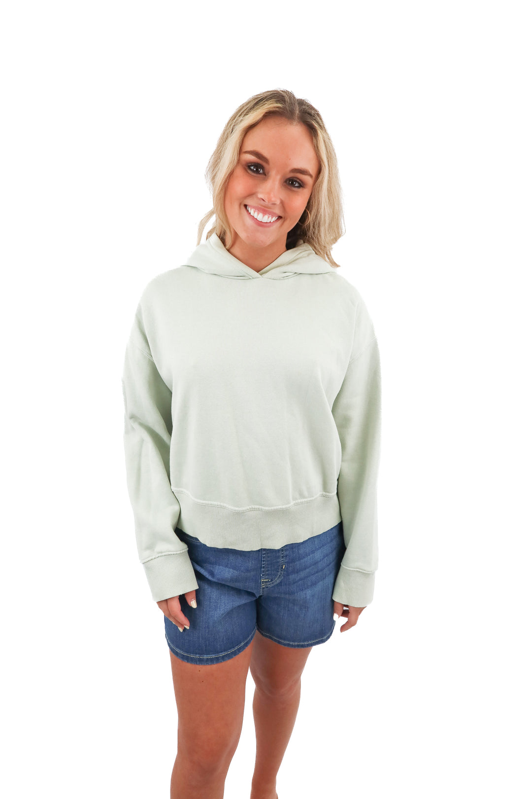 zara mint green hoodie (XL)