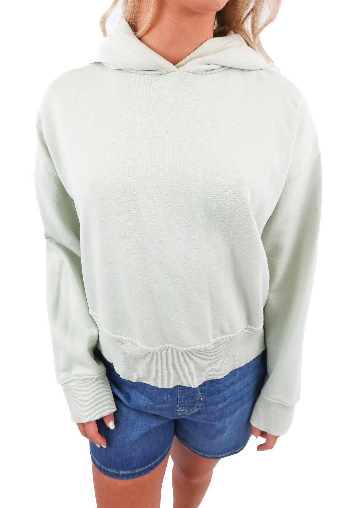 zara mint green hoodie (XL)