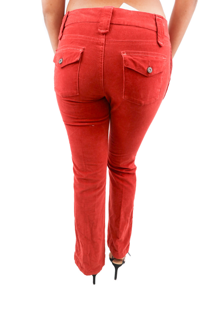 gap red corduroy flare pants (6)