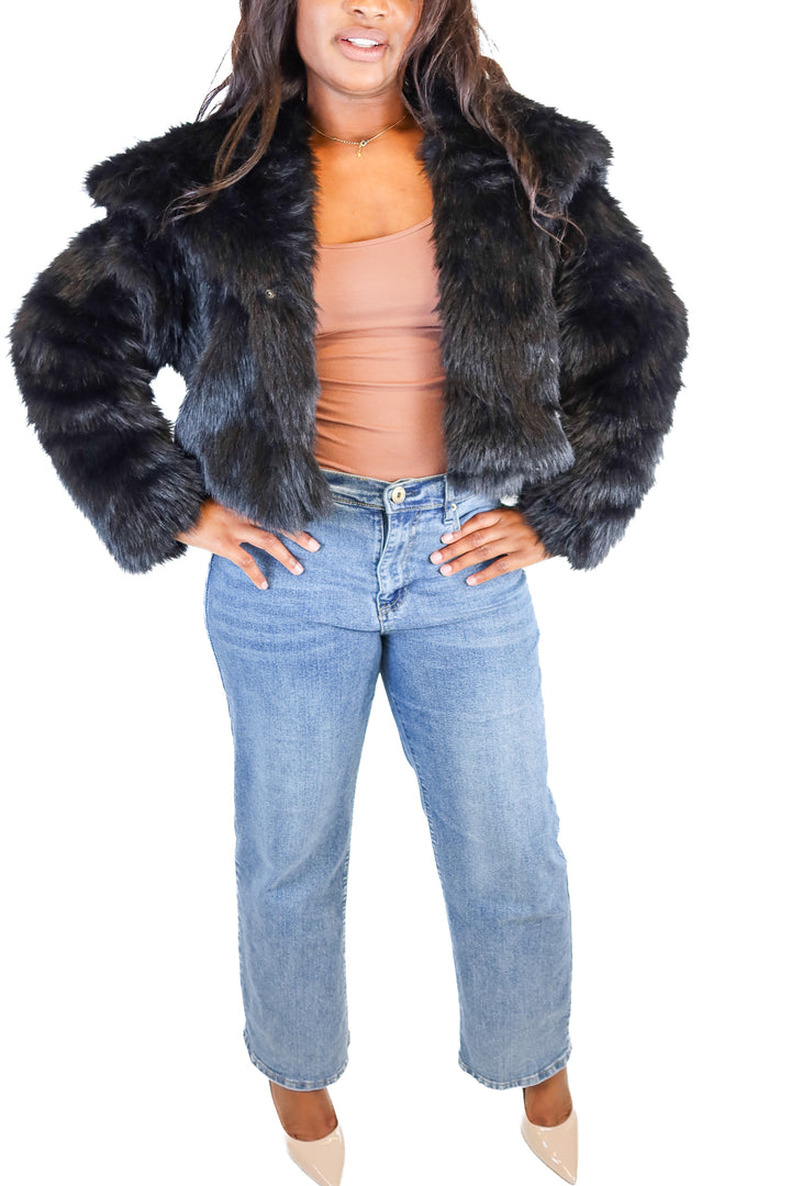 Petal & Pup back fur jacket NWT (L; retail $99)