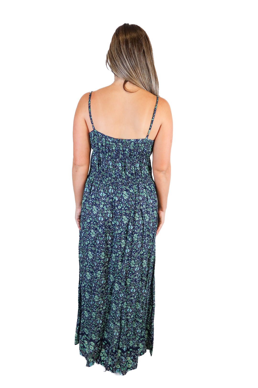natalie martin smocked maxi dress NWT (L; retail $220)