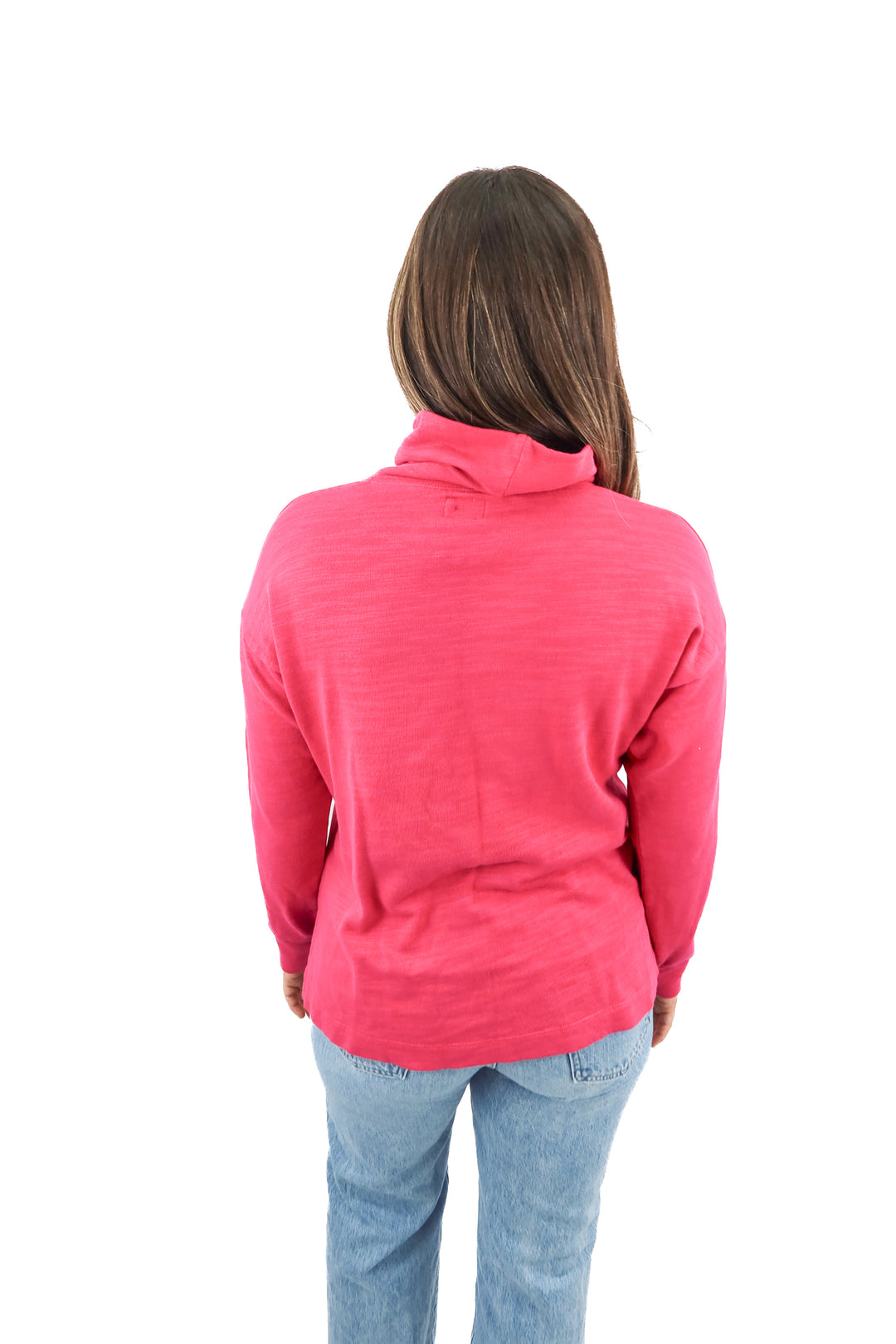 j. crew pink turtleneck long sleeve top NWT (M)