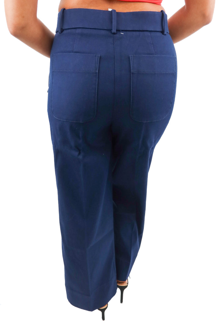 spanx navy blue stretch twill wide leg NWT - CL (M & L)