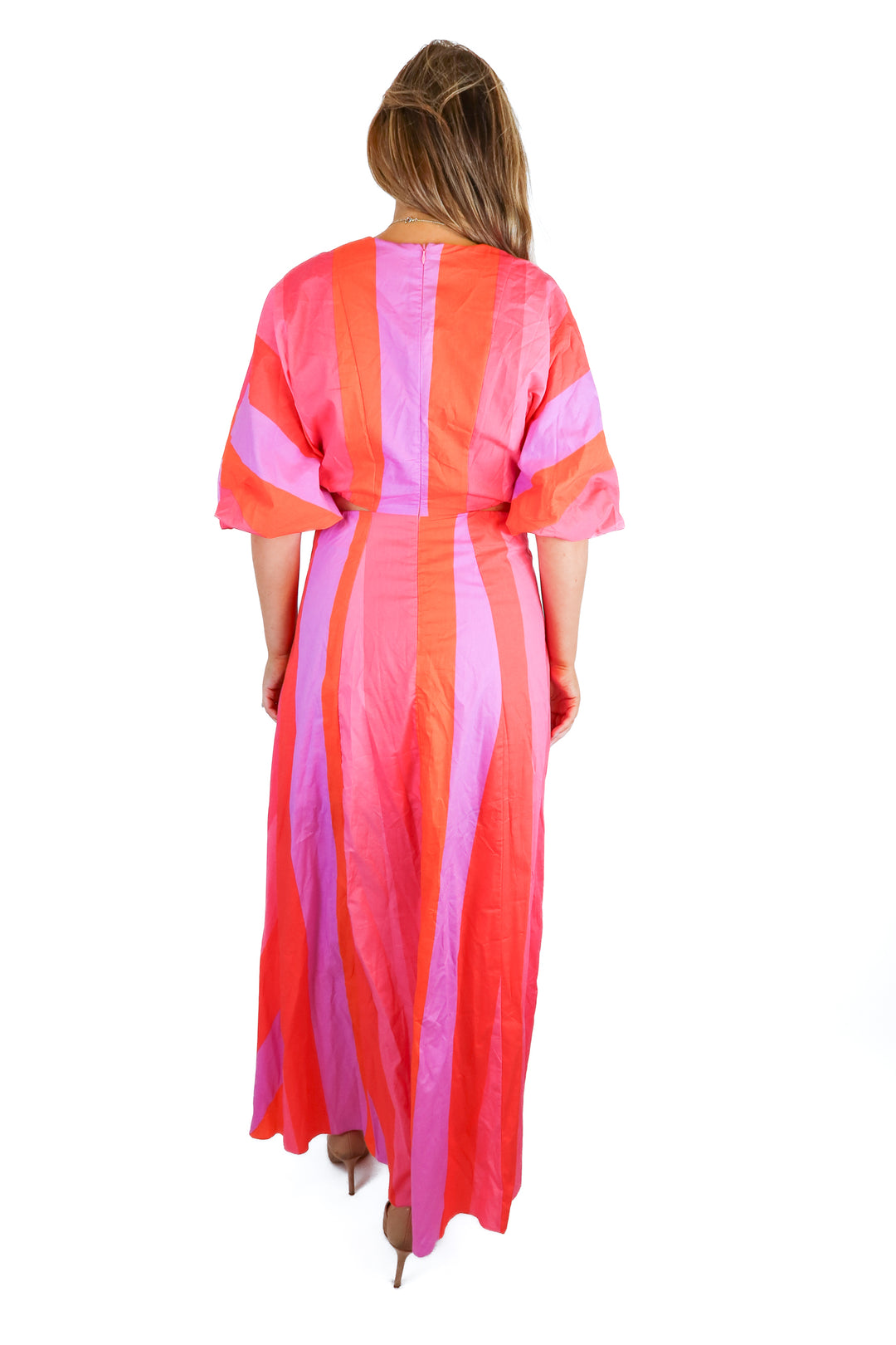 buddy love colorful striped maxi dress NWT (L)