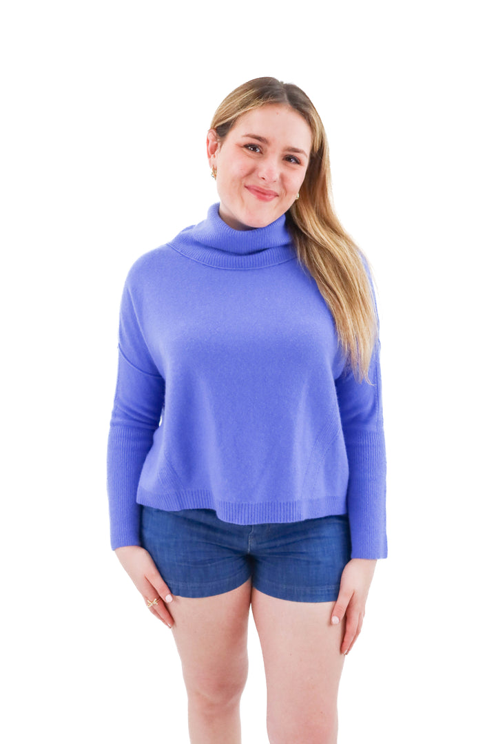 pilcro purple turtleneck cashmere sweater (m)