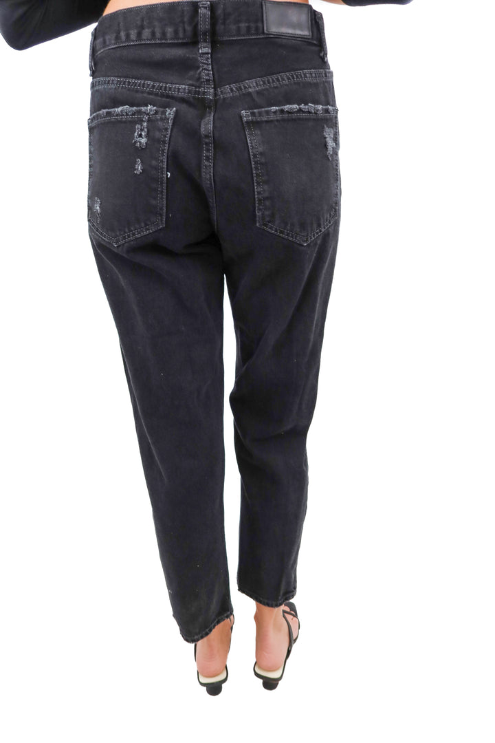 rails black the atwater slouchy straight jeans (26; retail $175)