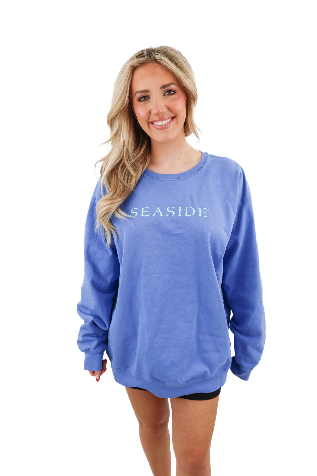 seaside purple crewneck sweatshirt (xl; retail $65)