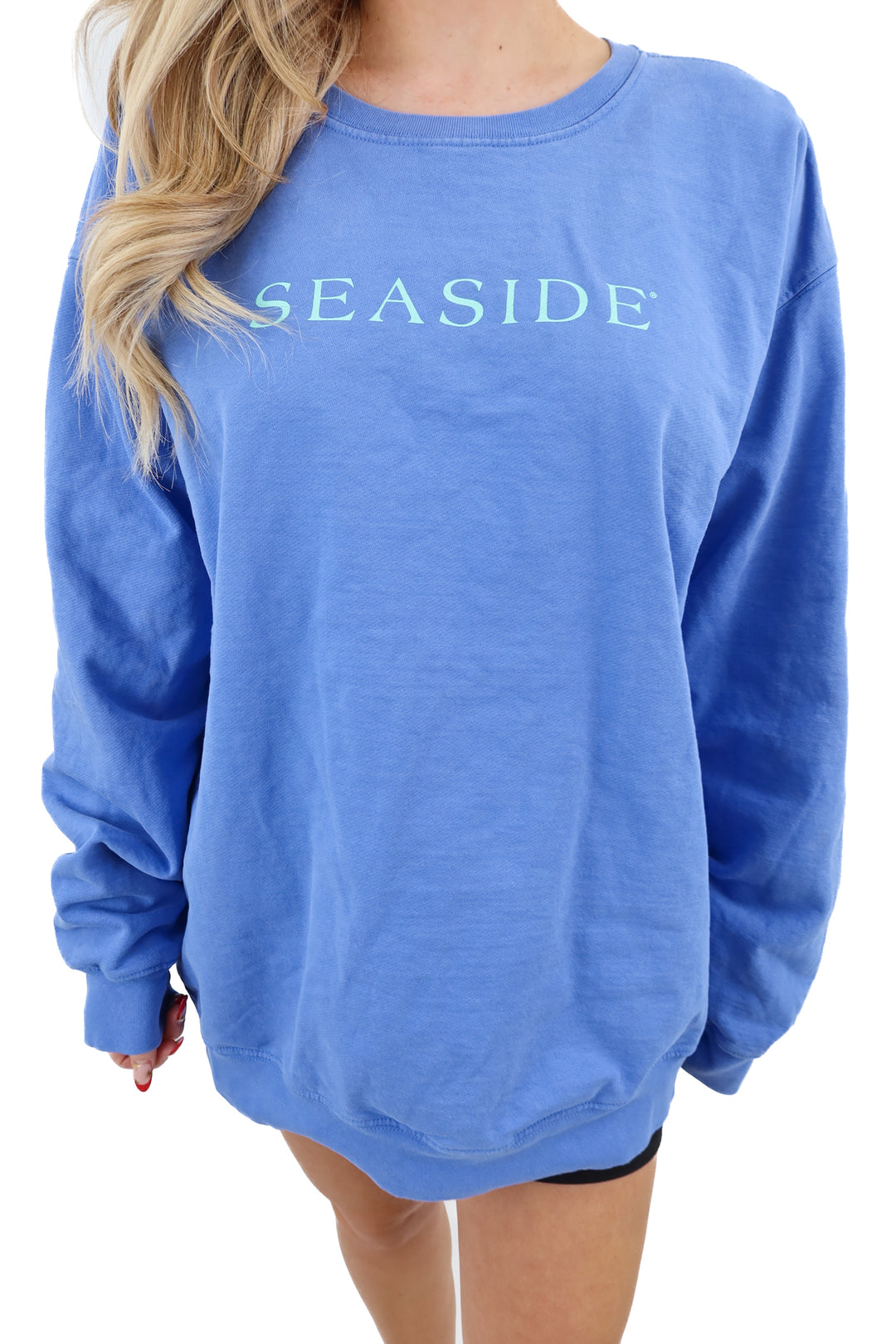 seaside purple crewneck sweatshirt (xl; retail $65)