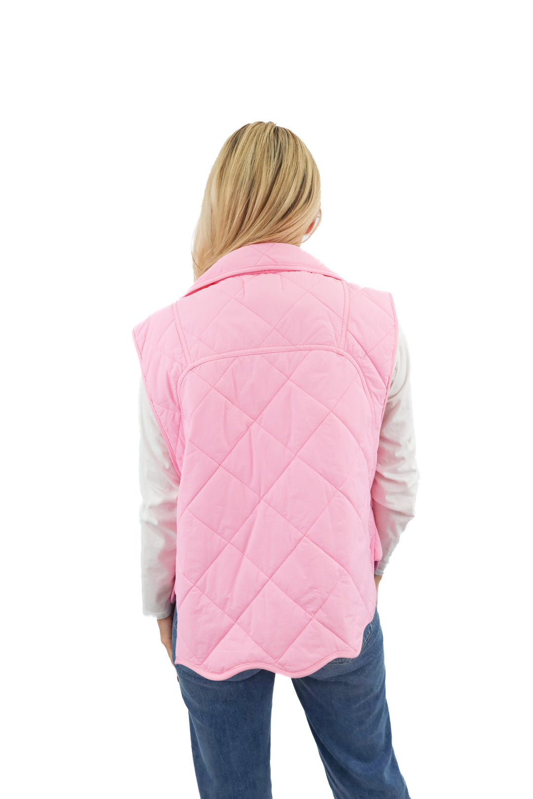 Bucket List pink quilted vest (S)