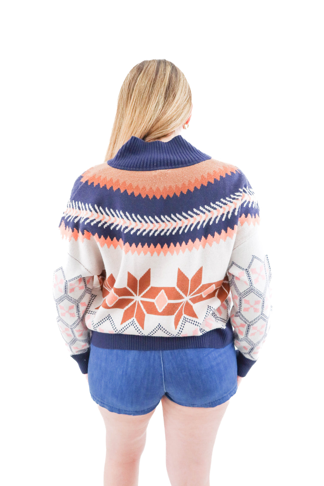 maeve knit 1/4 zip sweater (m; retail $198)