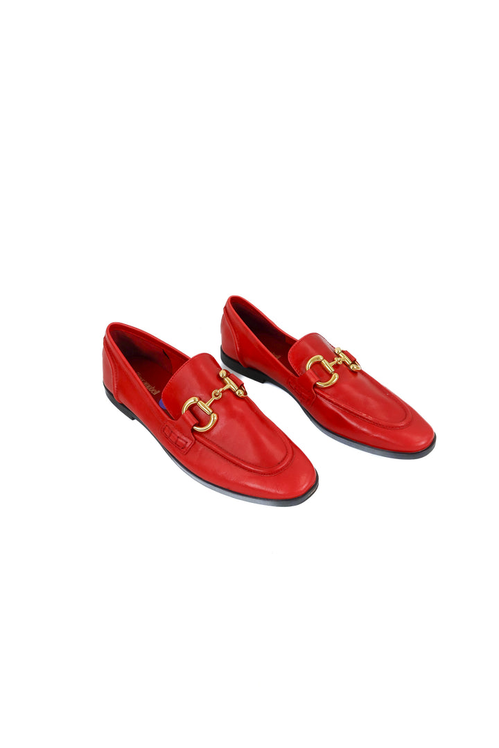Jeffery Campbell red mules (8.5; retail $175)